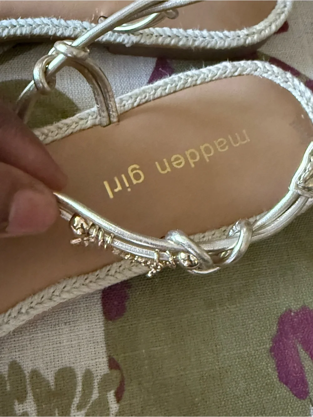 Madden Girl Metallic Gold T-strap Sandals